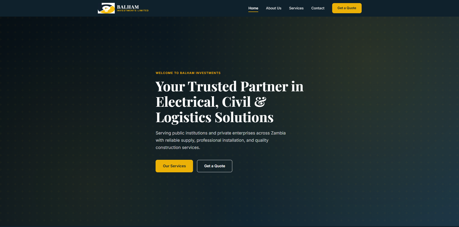Balham Investments website screenshot