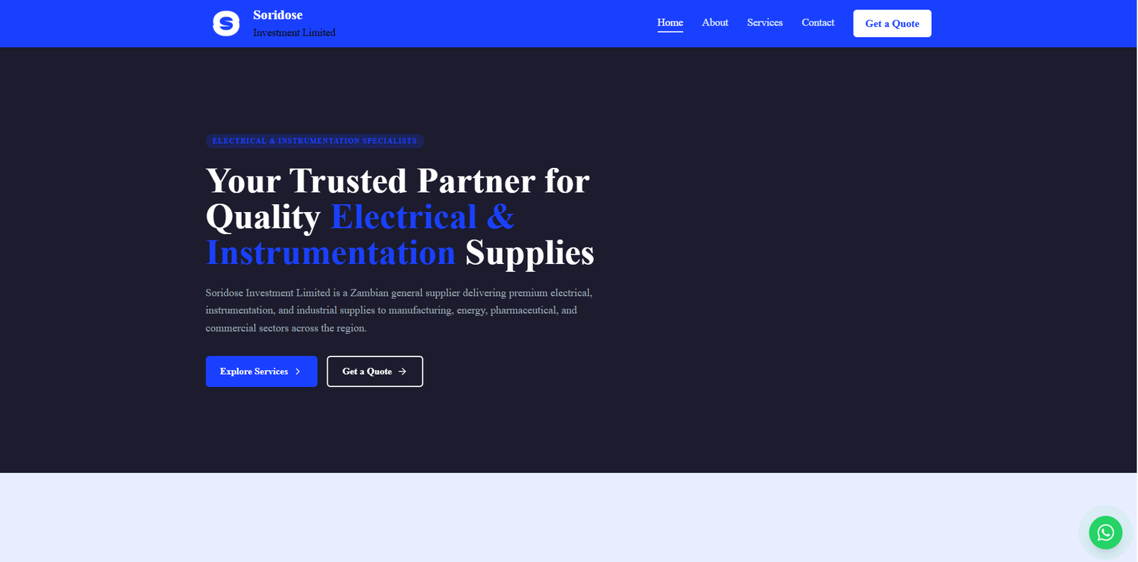 Soridose Investment website screenshot